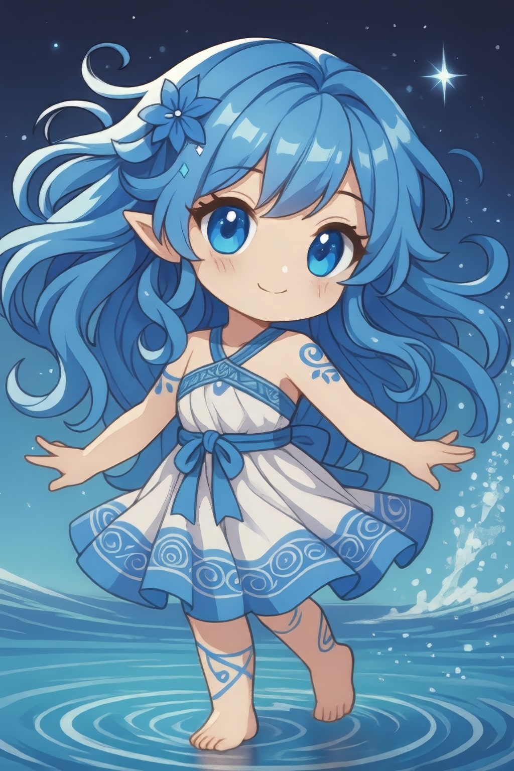 Eurya com seu vestido favorito